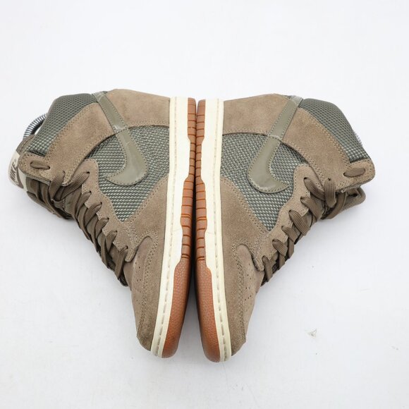 Nike Dunk Sky Hi Hidden Wedge Women's 7.5 Olive Green Suede Sneakers 579763-300 - Picture 7 of 9